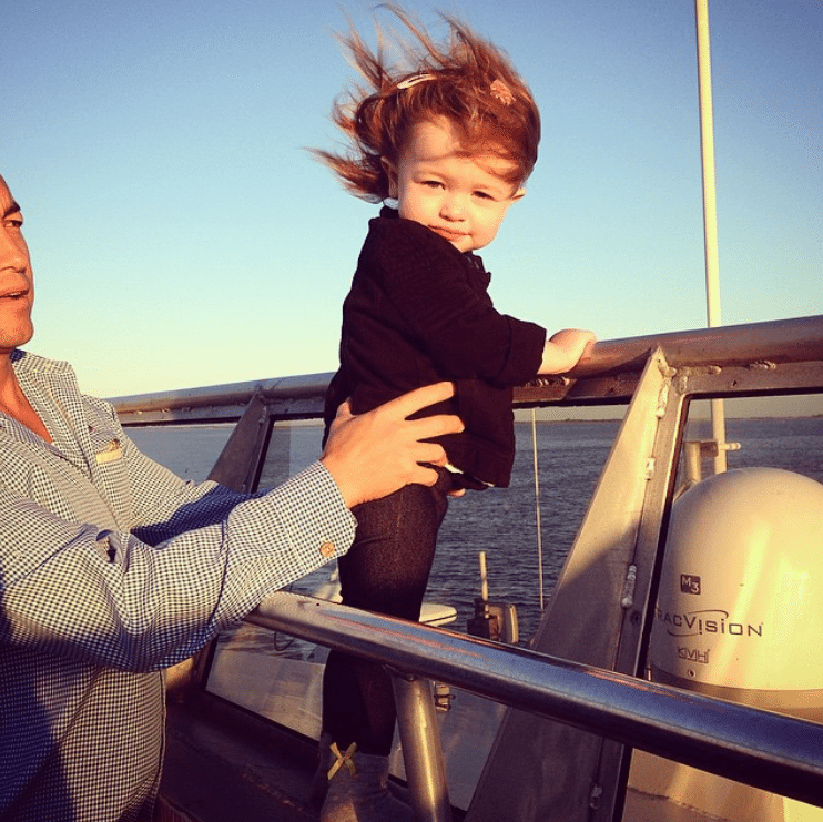 Child with the wind blowing in their hair