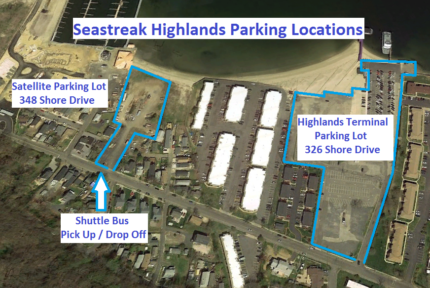 Seastreak Highlands Parking Locations