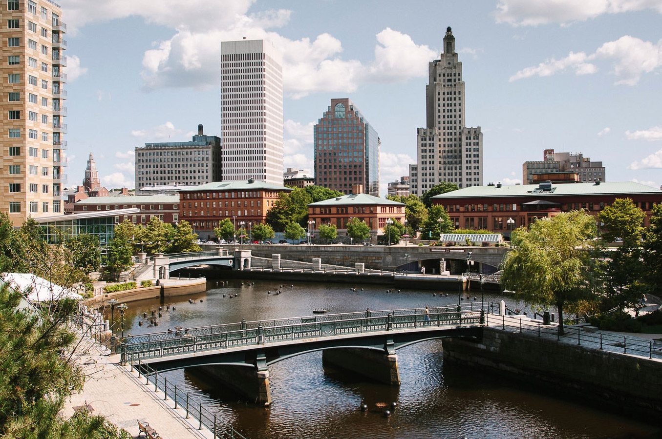 A view of downtown Providence overlooking the river